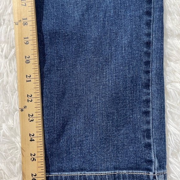 Chico’s Embroidered Jeans Womens 8 Floral Patchwork Ankle Stretch Blue - Picture 9 of 10